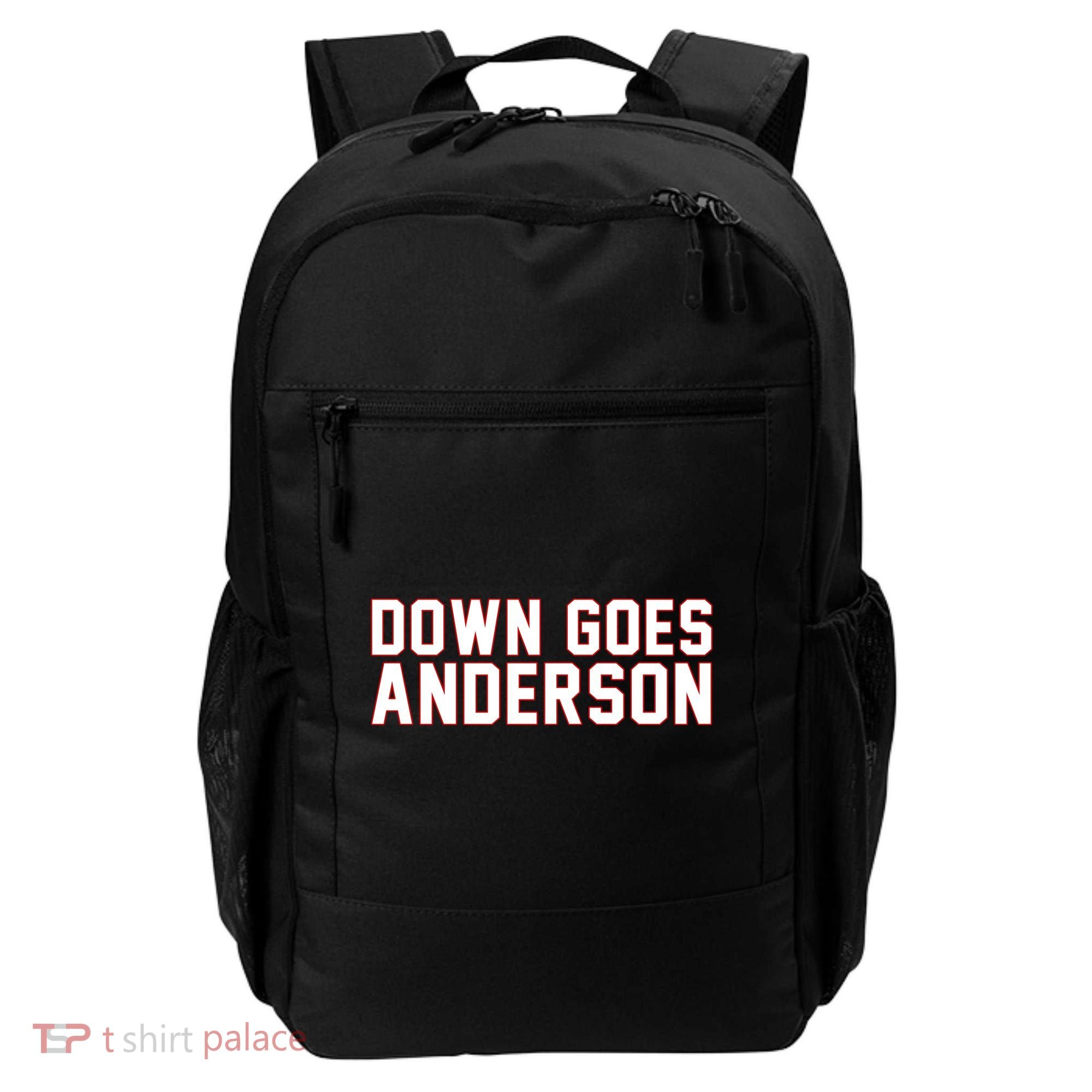 Down Goes Anderson Baseball Cleveland Vs Chicago Backpack