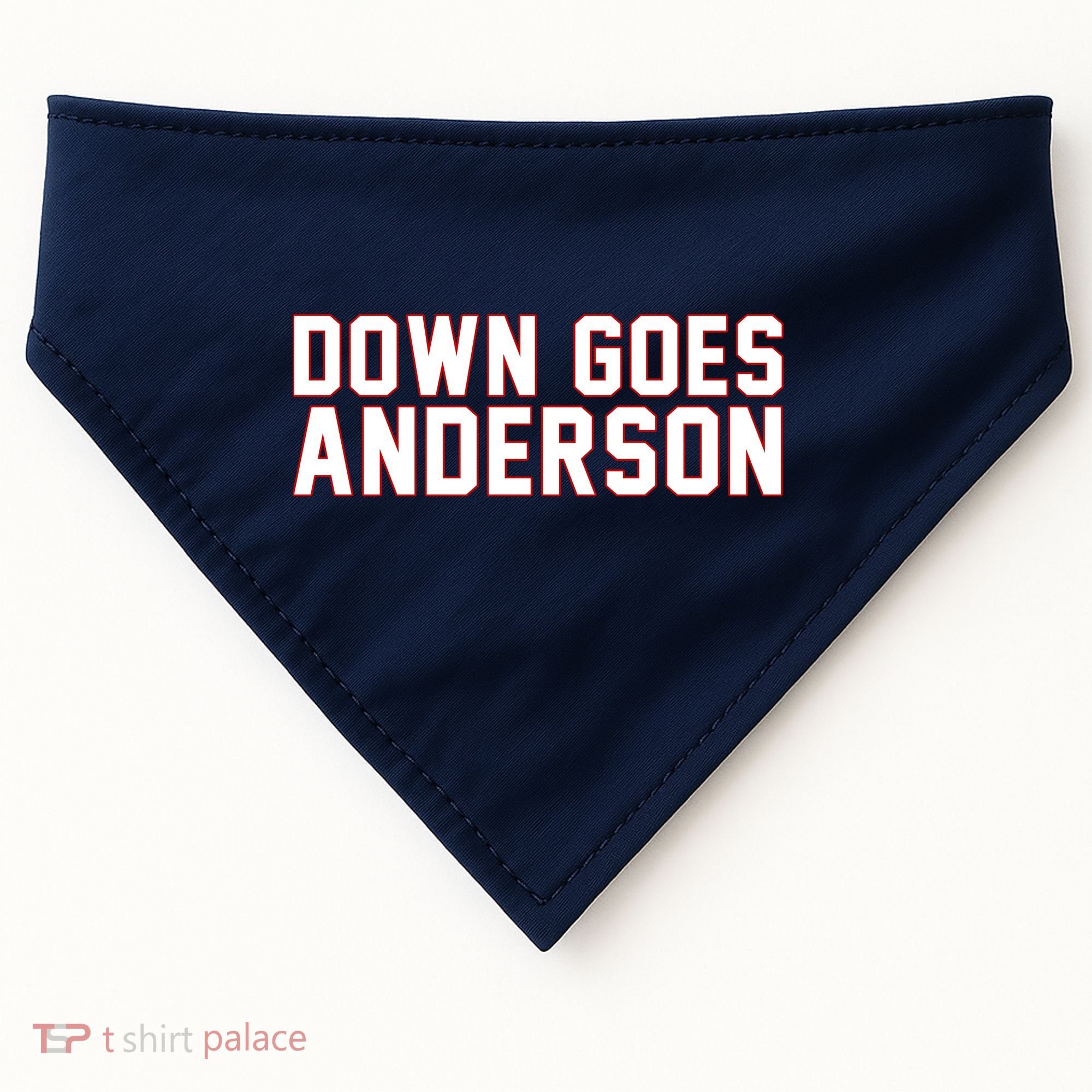 Down Goes Anderson Baseball Cleveland Vs Chicago USA-Made Doggie Bandana