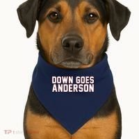 Down Goes Anderson Baseball Cleveland Vs Chicago USA-Made Doggie Bandana thumb 1