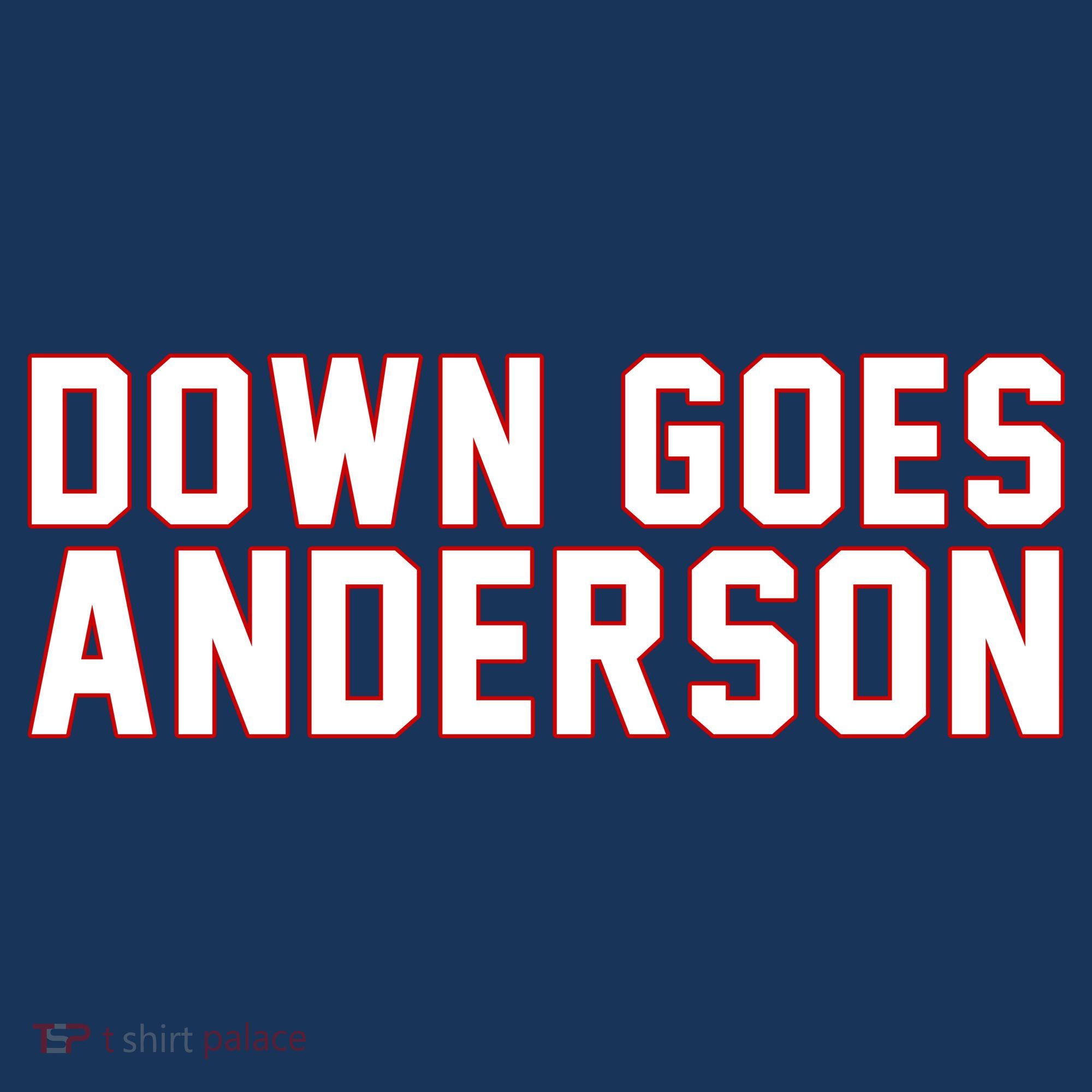 Down Goes Anderson Baseball Cleveland Vs Chicago Apron