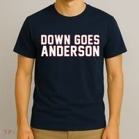 Down Goes Anderson Baseball Cleveland Vs Chicago T-Shirt thumb 3