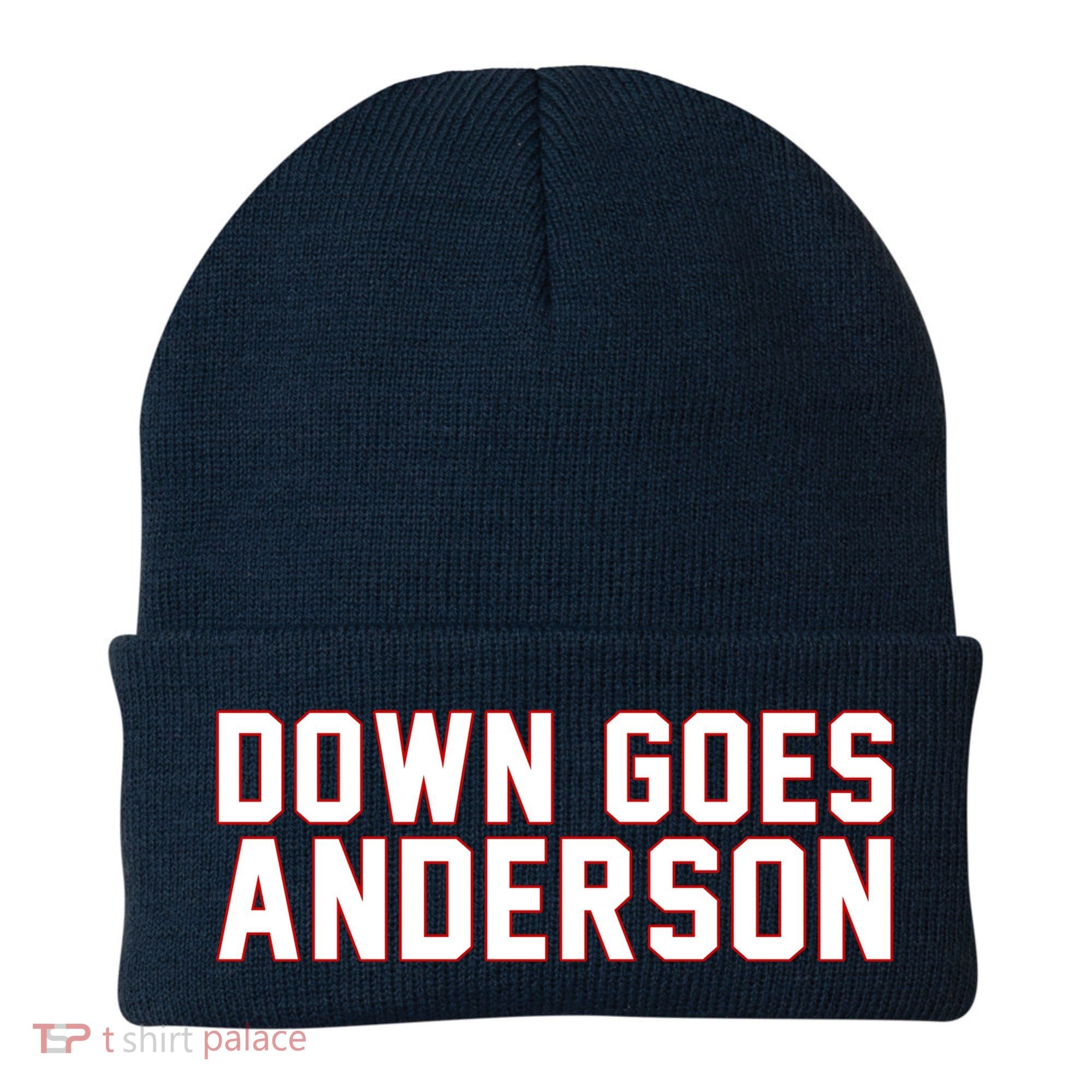 Down Goes Anderson Baseball Cleveland Vs Chicago Beanie
