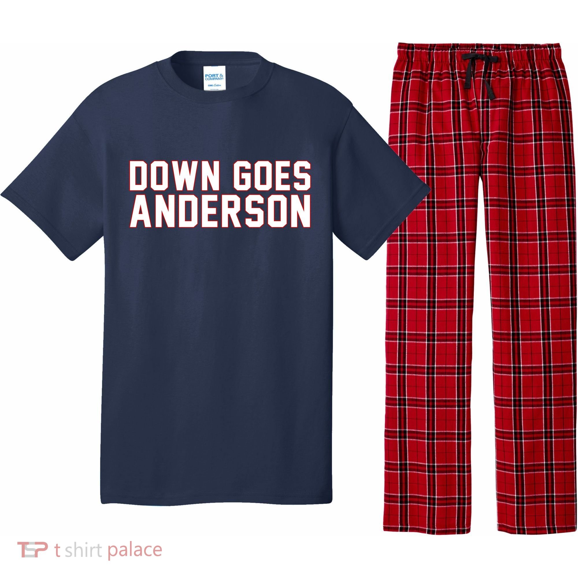Down Goes Anderson Baseball Cleveland Vs Chicago Pajama Set