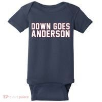 Down Goes Anderson Baseball Cleveland Vs Chicago Baby Bodysuit thumb 0
