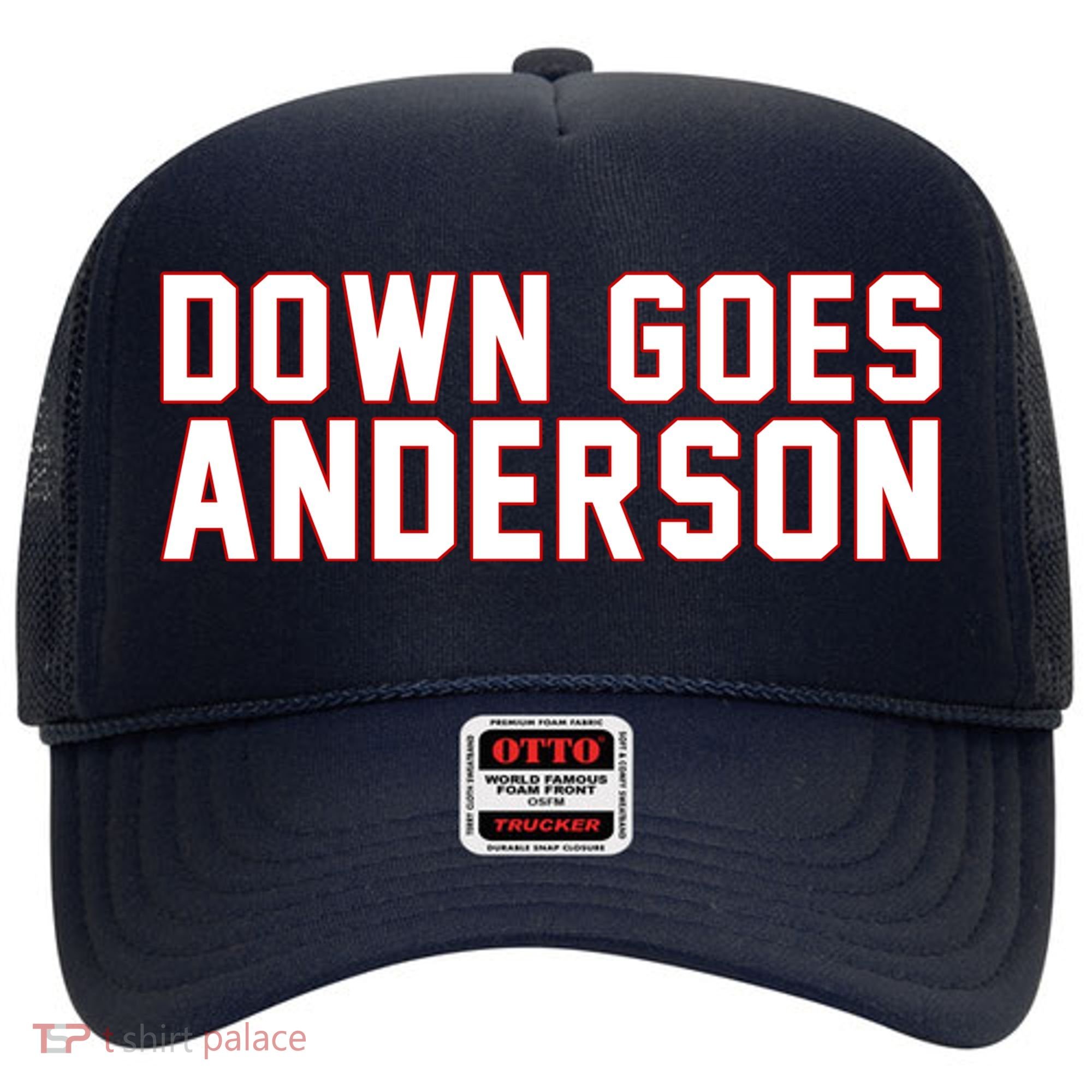 Down Goes Anderson Baseball Cleveland Vs Chicago Hat