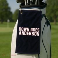 Down Goes Anderson Baseball Cleveland Vs Chicago Golf Towel thumb 2