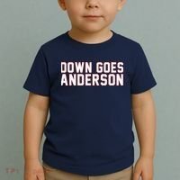 Down Goes Anderson Baseball Cleveland Vs Chicago Toddler T-Shirt thumb 2