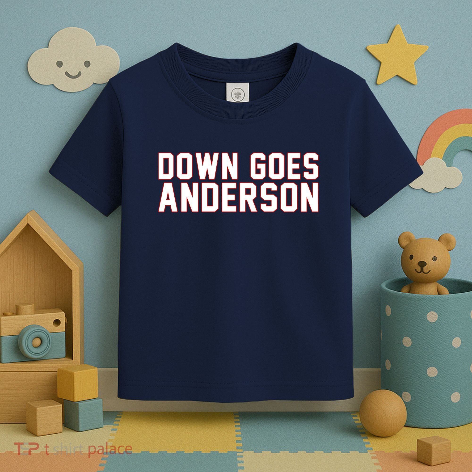 Down Goes Anderson Baseball Cleveland Vs Chicago Toddler T-Shirt