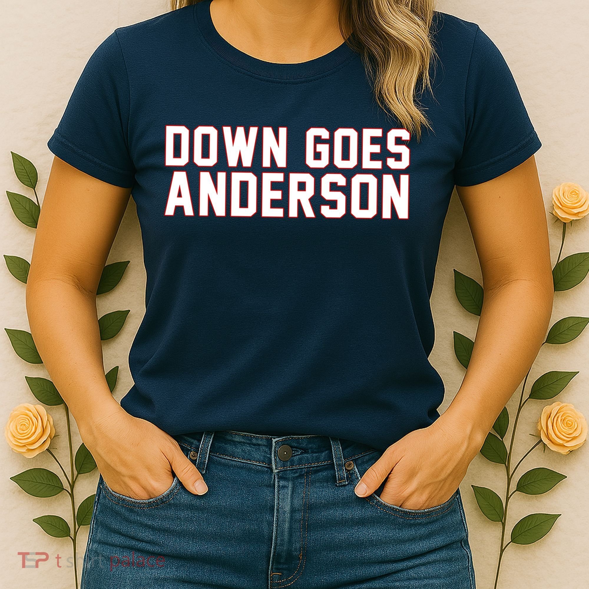 Down Goes Anderson Baseball Cleveland Vs Chicago Women's T-Shirt