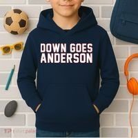 Down Goes Anderson Baseball Cleveland Vs Chicago Kids Hoodie thumb 2