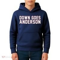 Down Goes Anderson Baseball Cleveland Vs Chicago Kids Hoodie thumb 4