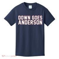 Down Goes Anderson Baseball Cleveland Vs Chicago Kids T-Shirt thumb 0