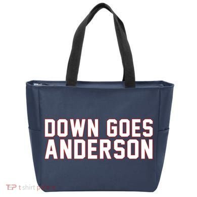 Down Goes Anderson Baseball Cleveland Vs Chicago Tote Bag