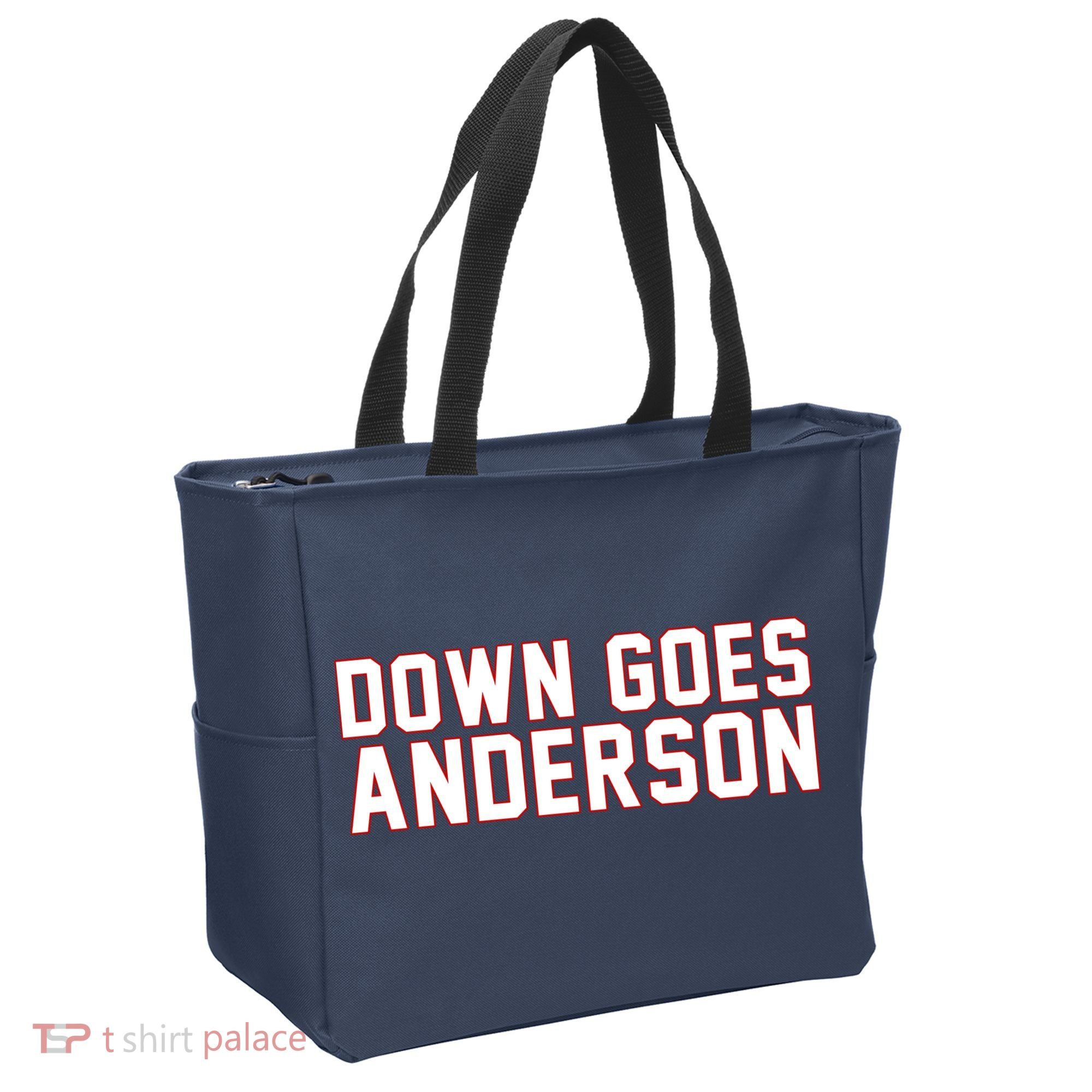 Down Goes Anderson Baseball Cleveland Vs Chicago Tote Bag
