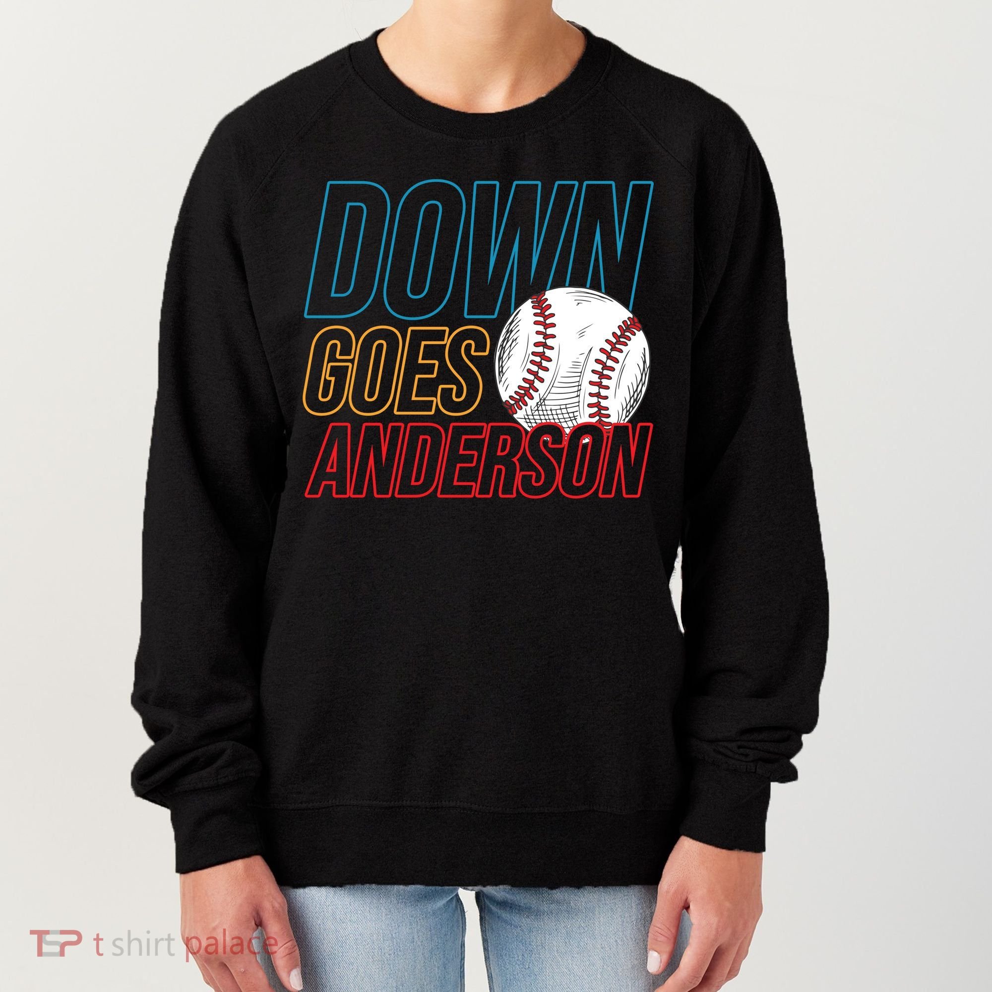 Down Goes Anderson Baseball Cleveland Chicago Fight Women's Sweatshirt