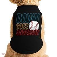 Down Goes Anderson Baseball Cleveland Chicago Fight Doggie Tank thumb 0