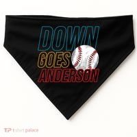 Down Goes Anderson Baseball Cleveland Chicago Fight USA-Made Doggie Bandana thumb 0