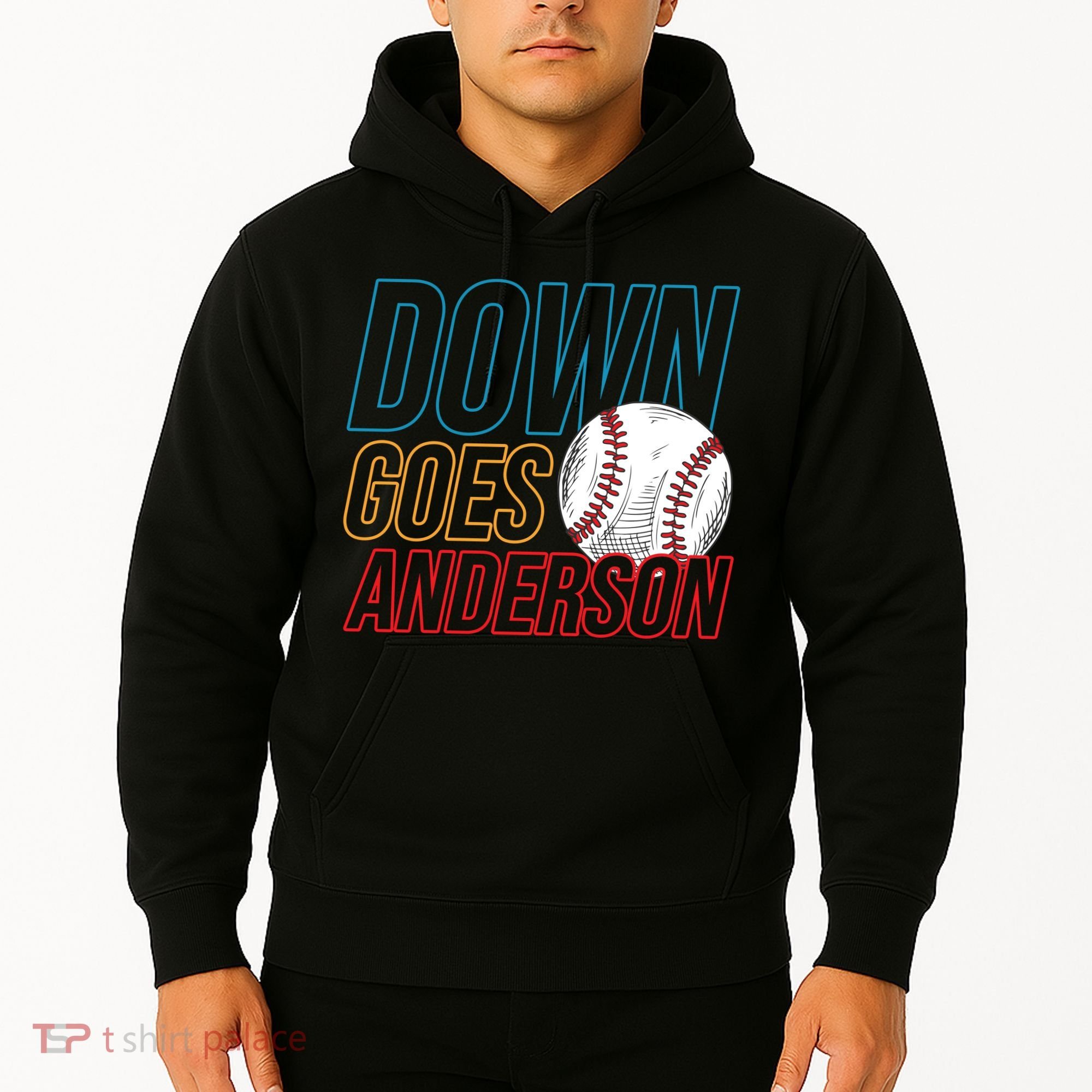 Down Goes Anderson Baseball Cleveland Chicago Fight Hoodie