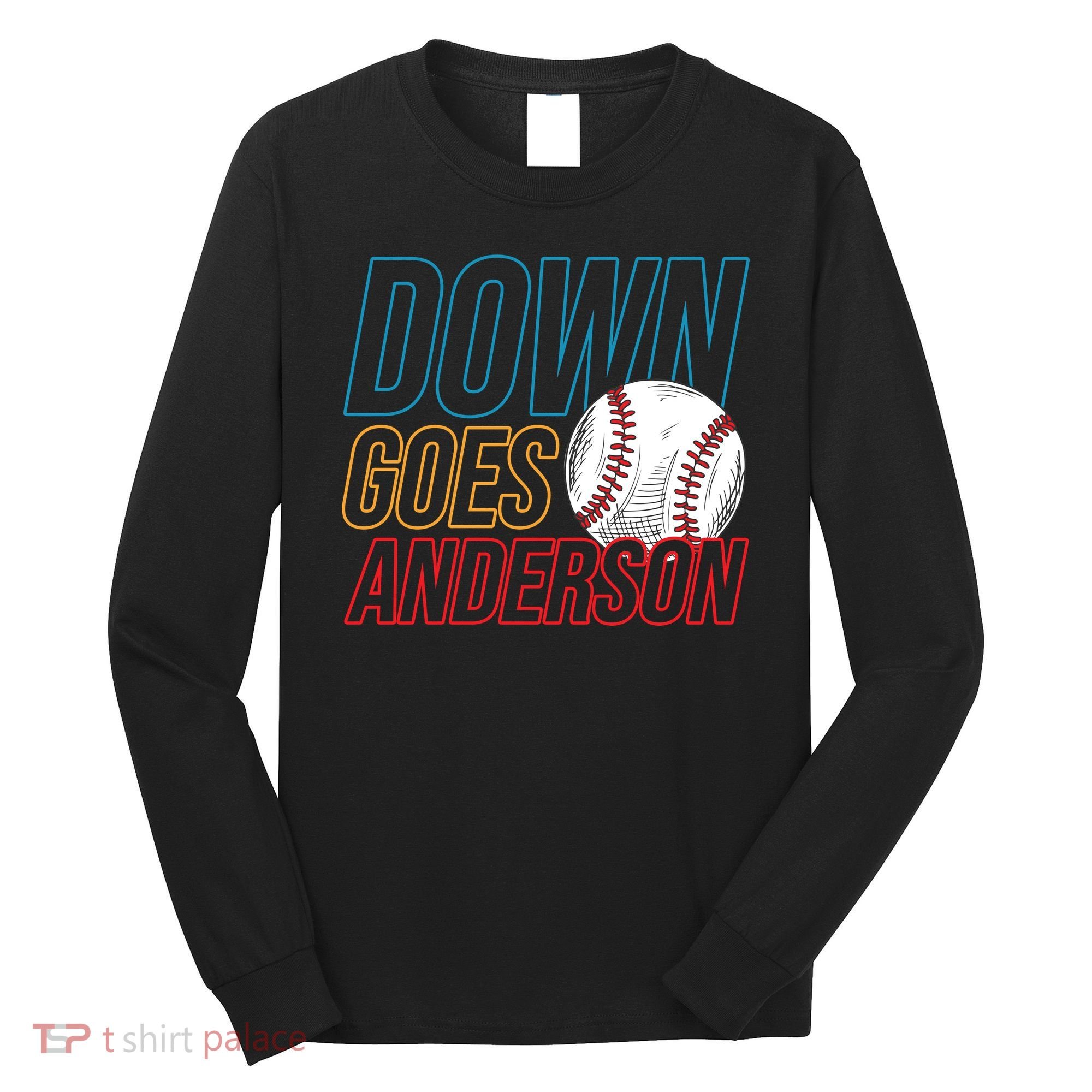 Down Goes Anderson Baseball Cleveland Chicago Fight Long Sleeve Shirt