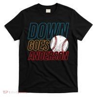 Down Goes Anderson Baseball Cleveland Chicago Fight T-Shirt thumb 0