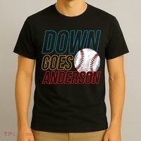 Down Goes Anderson Baseball Cleveland Chicago Fight T-Shirt thumb 3