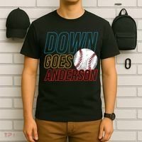 Down Goes Anderson Baseball Cleveland Chicago Fight T-Shirt thumb 6