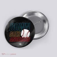 Down Goes Anderson Baseball Cleveland Chicago Fight Button thumb 0