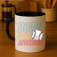 Down Goes Anderson Baseball Cleveland Chicago Fight Coffee Mug thumb 4