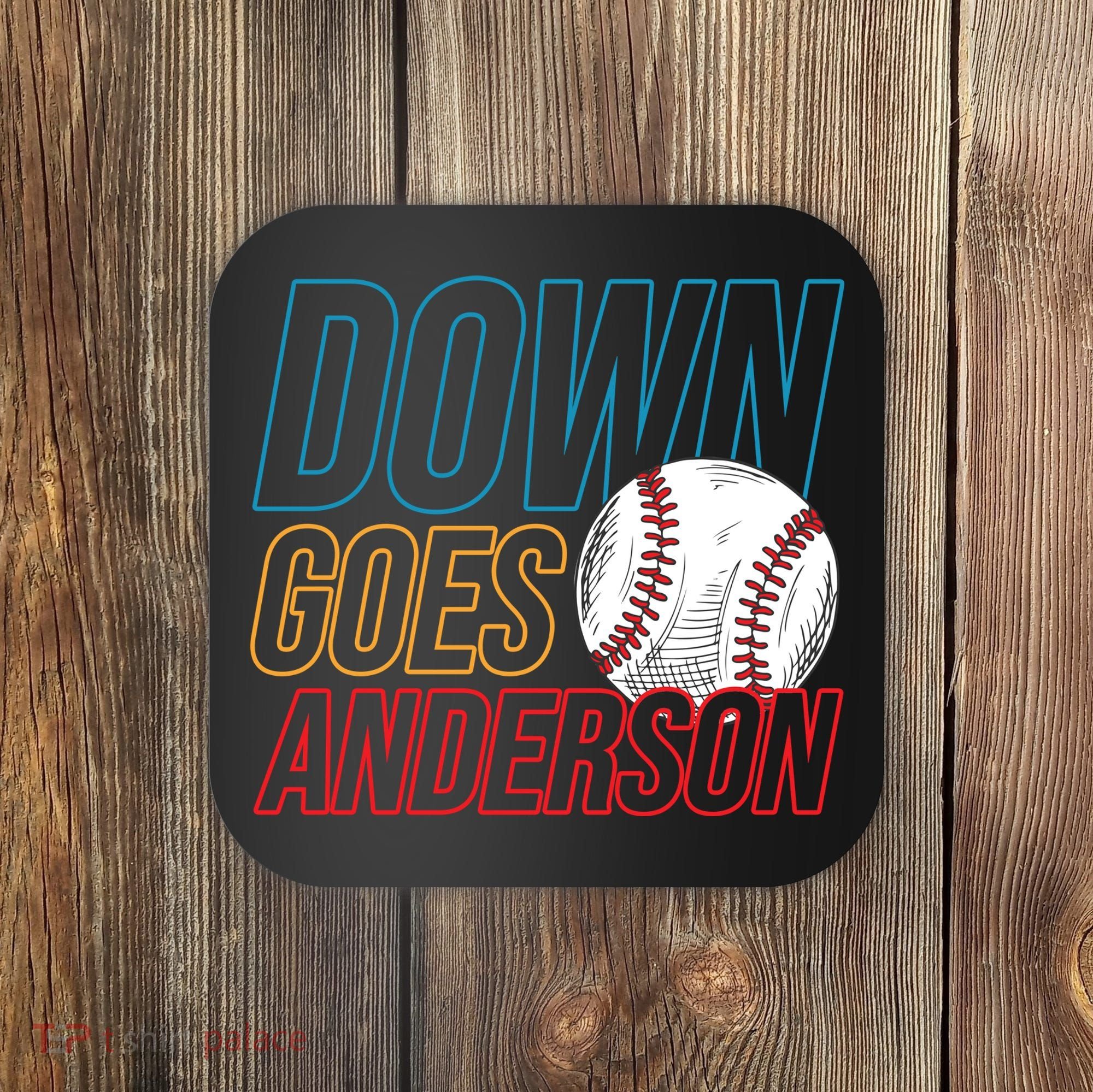 Down Goes Anderson Baseball Cleveland Chicago Fight Coaster