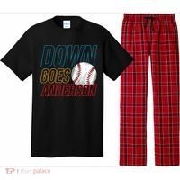 Down Goes Anderson Baseball Cleveland Chicago Fight Pajama Set thumb 0