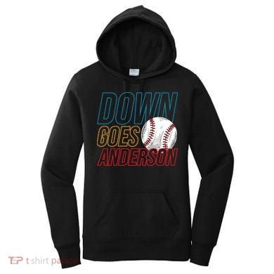 Down Goes Anderson Baseball Cleveland Chicago Fight Women's Hoodie