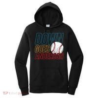 Down Goes Anderson Baseball Cleveland Chicago Fight Women's Hoodie thumb 0
