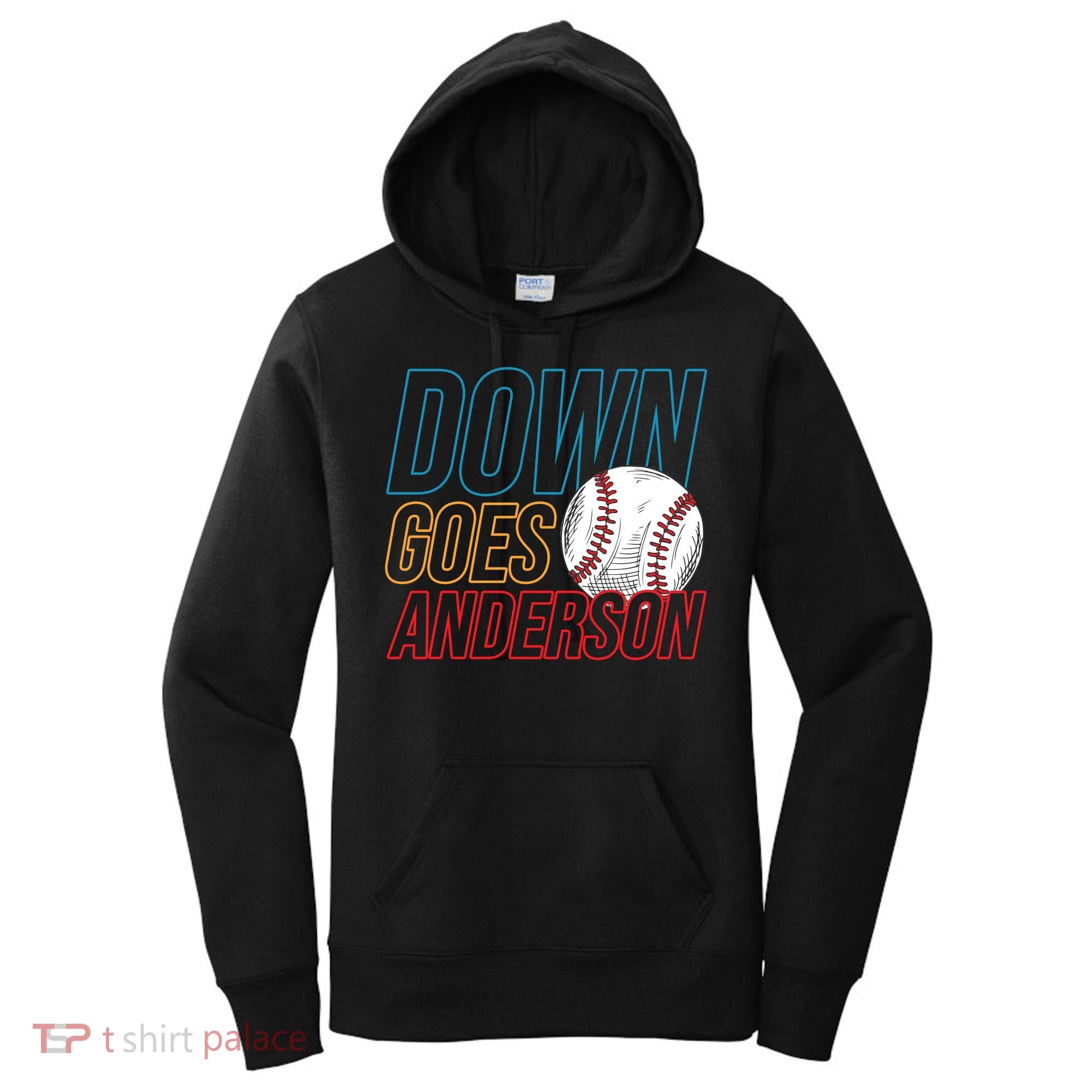 Down Goes Anderson Baseball Cleveland Chicago Fight Women's Hoodie