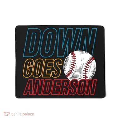 Down Goes Anderson Baseball Cleveland Chicago Fight Mousepad