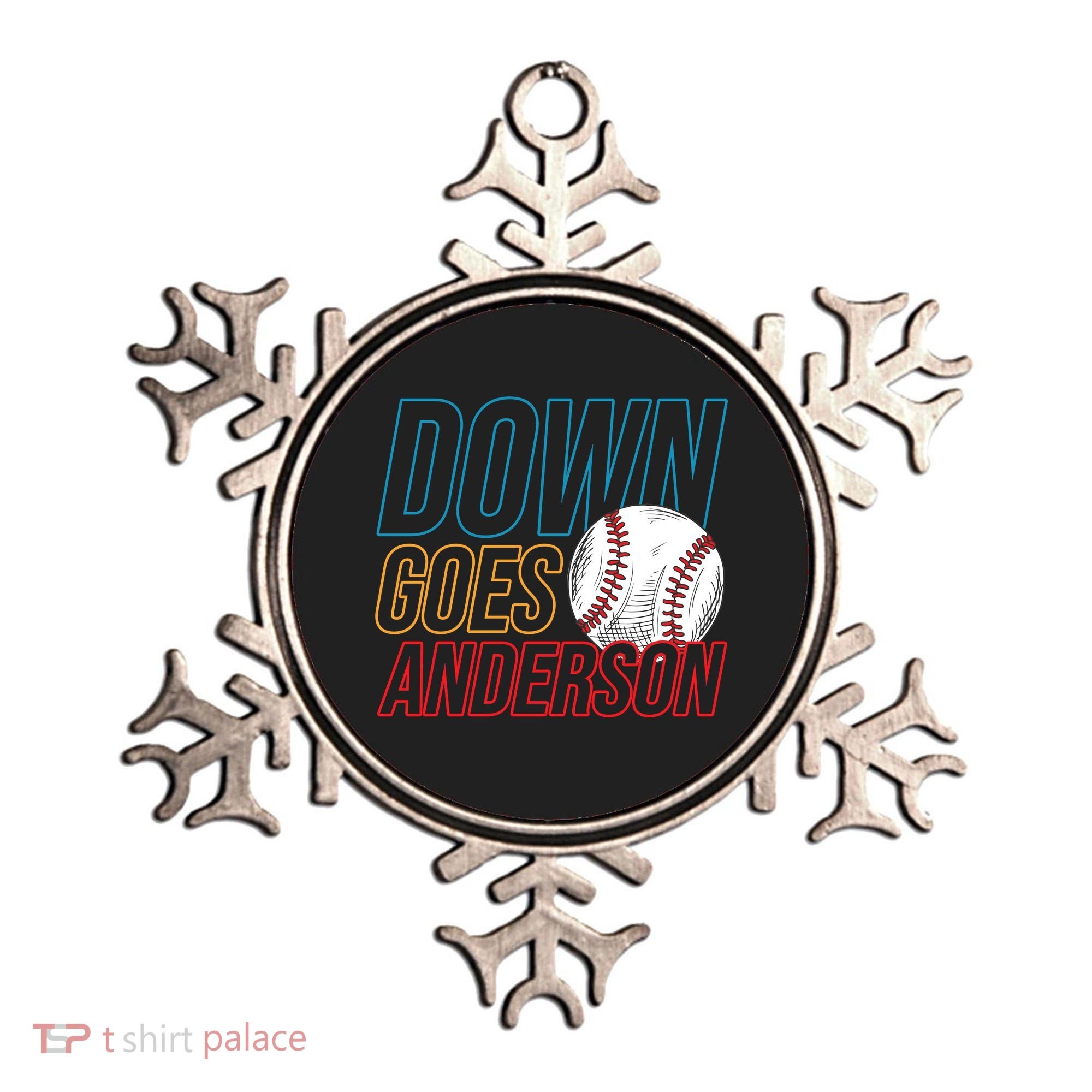 Down Goes Anderson Baseball Cleveland Chicago Fight Ornament
