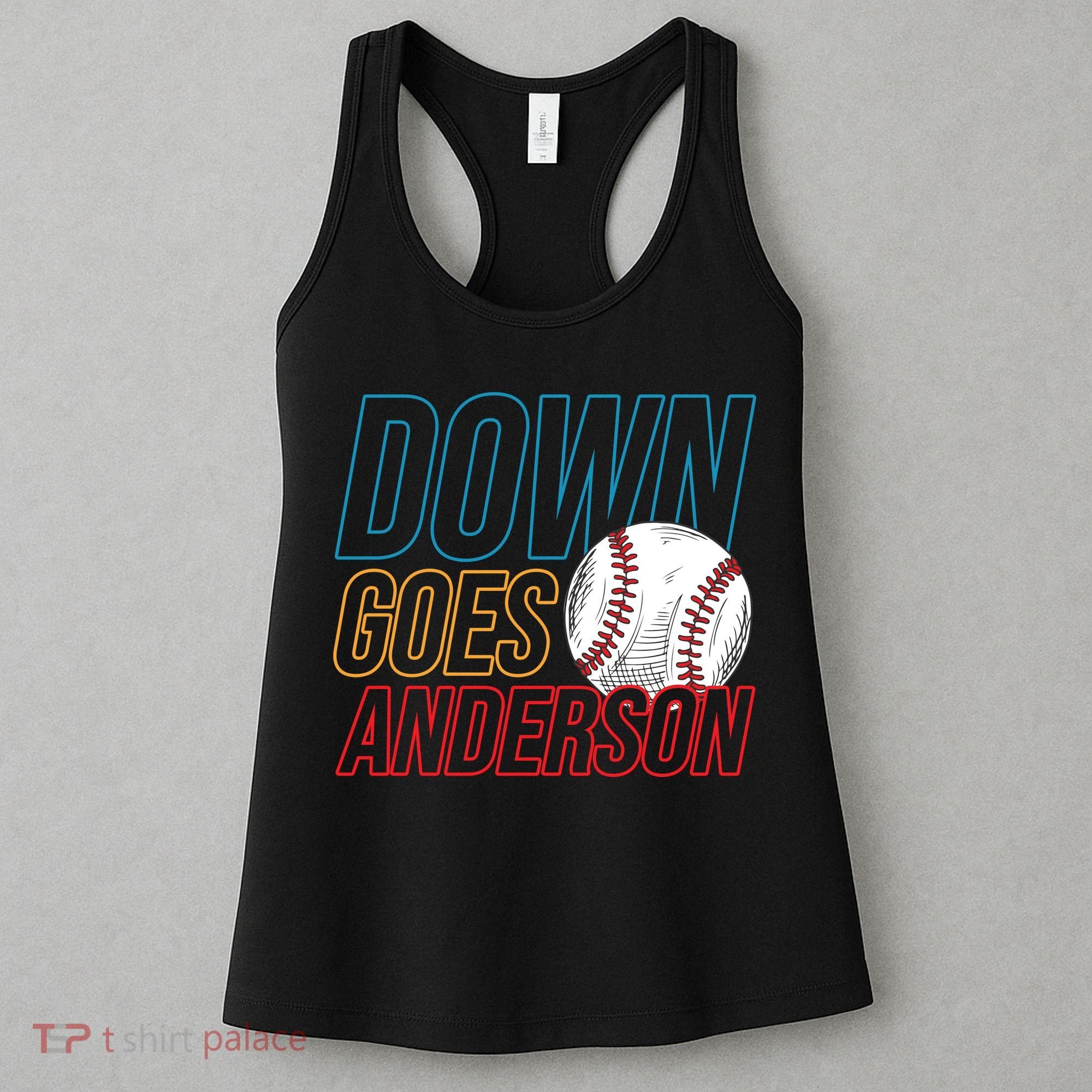 Down Goes Anderson Baseball Cleveland Chicago Fight Women's Tank Top