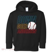 Down Goes Anderson Baseball Cleveland Chicago Fight Toddler Hoodie thumb 0