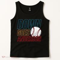 Down Goes Anderson Baseball Cleveland Chicago Fight Tank Top thumb 2