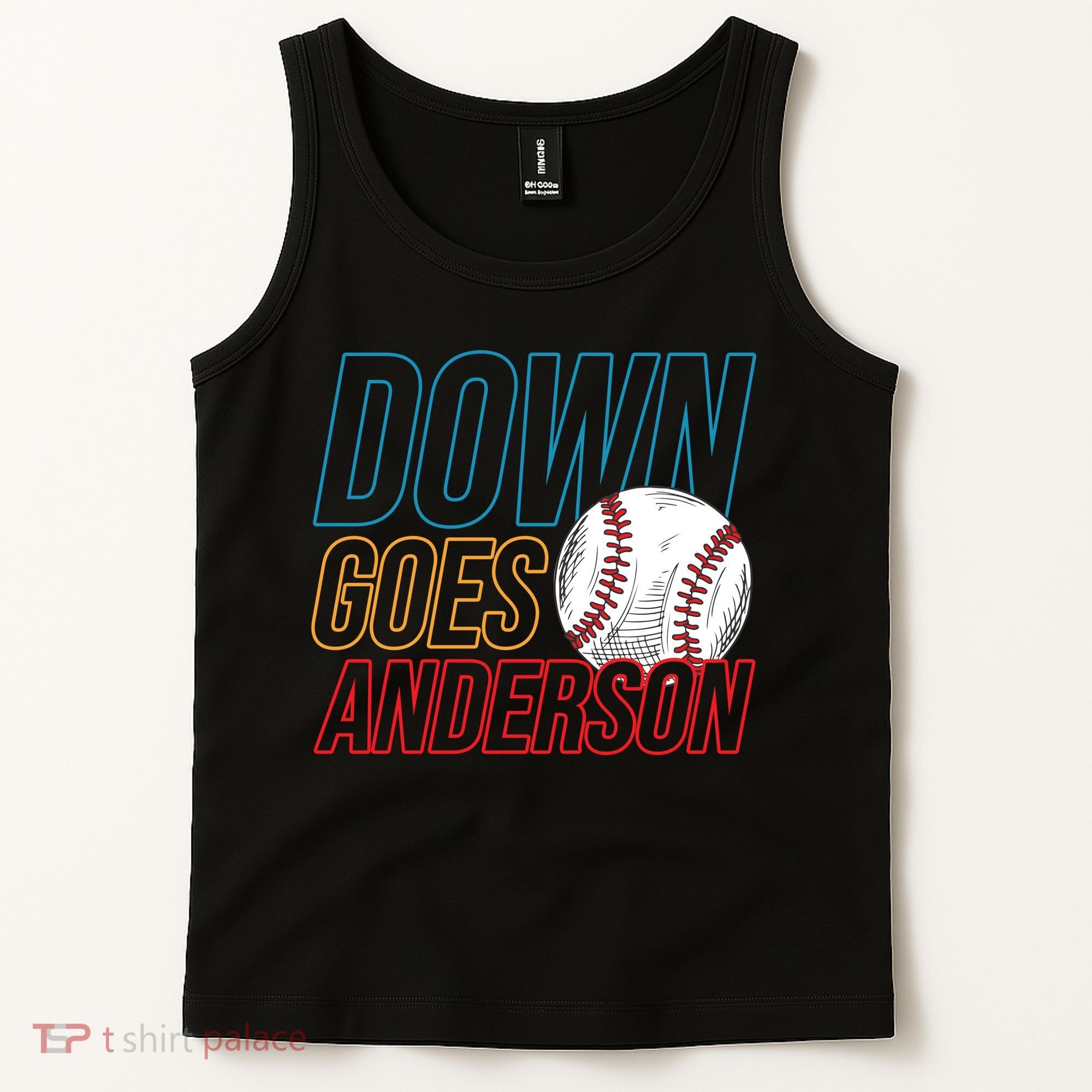 Down Goes Anderson Baseball Cleveland Chicago Fight Tank Top