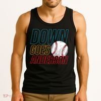 Down Goes Anderson Baseball Cleveland Chicago Fight Tank Top thumb 3