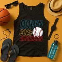 Down Goes Anderson Baseball Cleveland Chicago Fight Tank Top thumb 4
