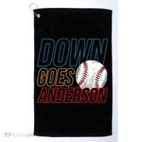 Down Goes Anderson Baseball Cleveland Chicago Fight Golf Towel thumb 0