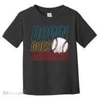 Down Goes Anderson Baseball Cleveland Chicago Fight Toddler T-Shirt thumb 0