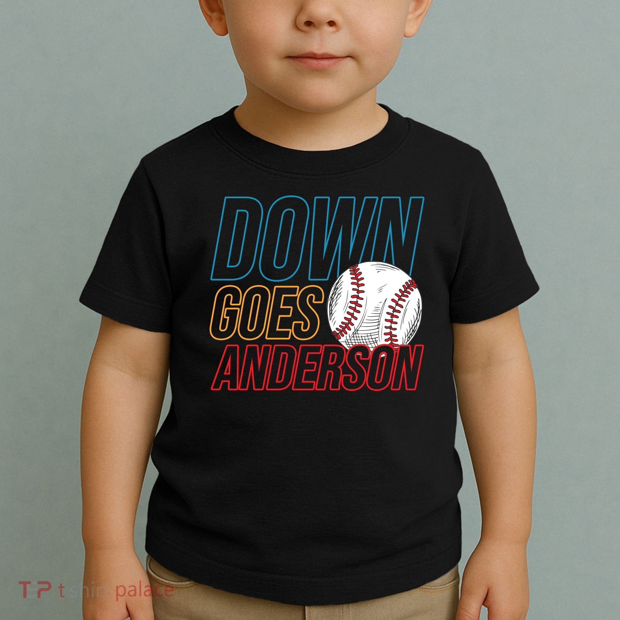 Down Goes Anderson Baseball Cleveland Chicago Fight Toddler T-Shirt