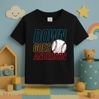 Down Goes Anderson Baseball Cleveland Chicago Fight Toddler T-Shirt thumb 3