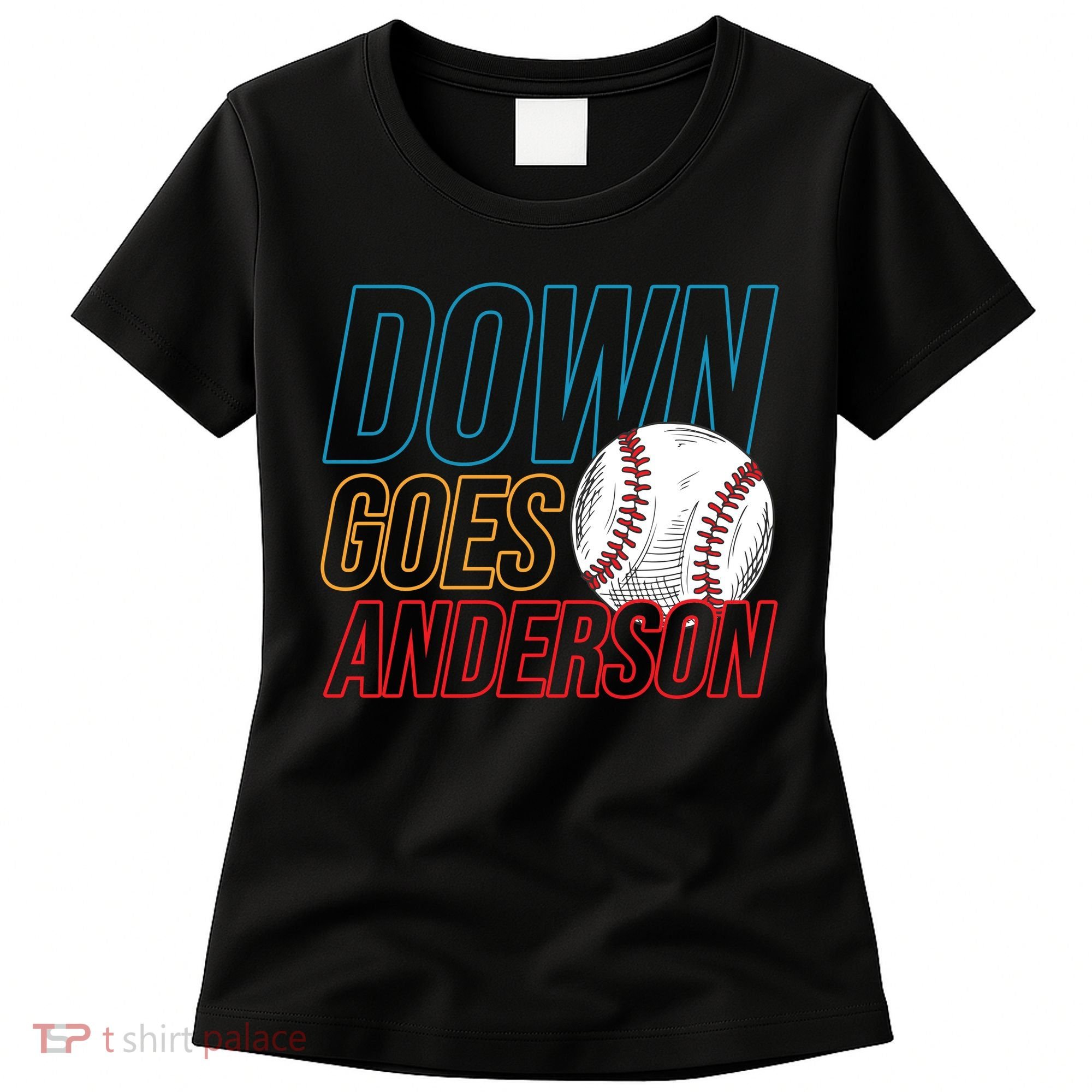 Down Goes Anderson Baseball Cleveland Chicago Fight Women's T-Shirt