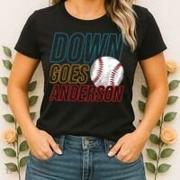 Down Goes Anderson Baseball Cleveland Chicago Fight Women's T-Shirt thumb 2