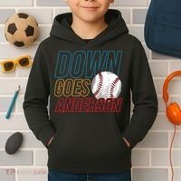 Down Goes Anderson Baseball Cleveland Chicago Fight Kids Hoodie thumb 2