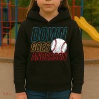 Down Goes Anderson Baseball Cleveland Chicago Fight Kids Hoodie thumb 3