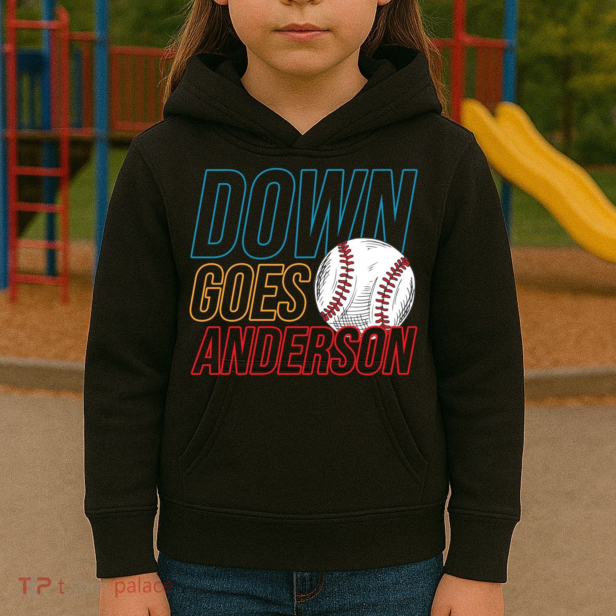 Down Goes Anderson Baseball Cleveland Chicago Fight Kids Hoodie